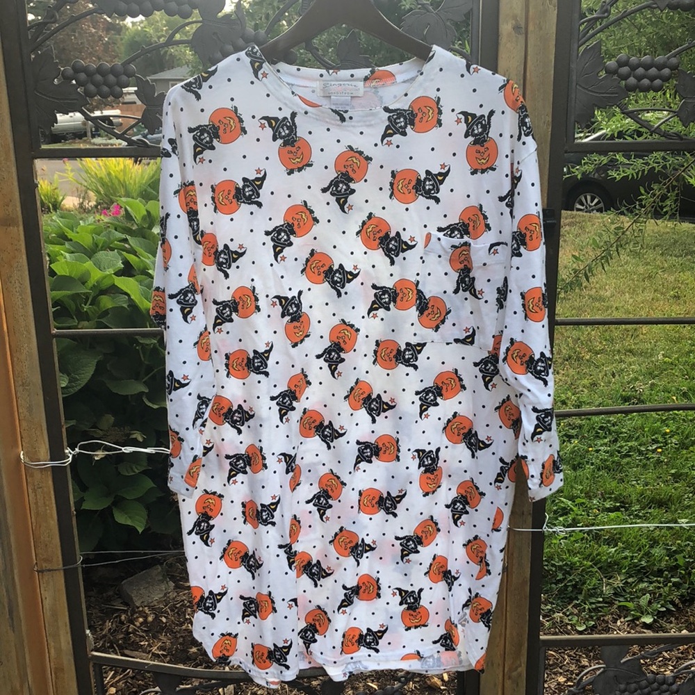 Nordstrom Lingerie white cotton Halloween nightgown size OS